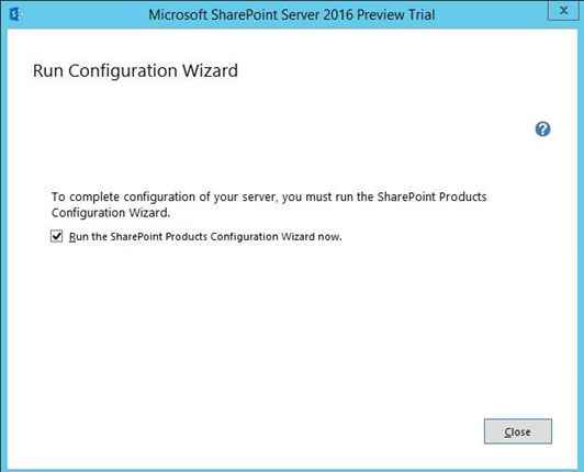 run Configuration Wizard 